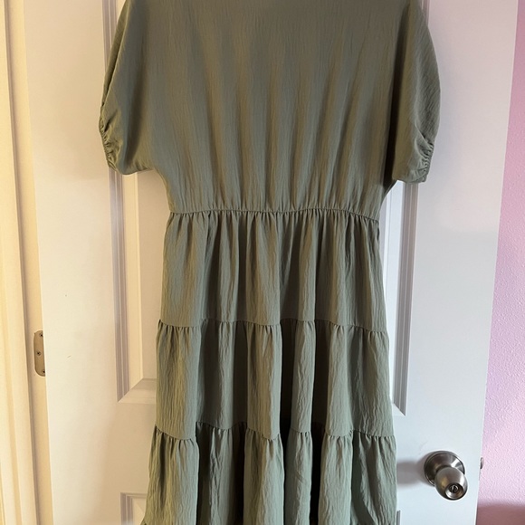 NWOT-Sage Green You & Me Ruffle Dress NWOT - Picture 4 of 4